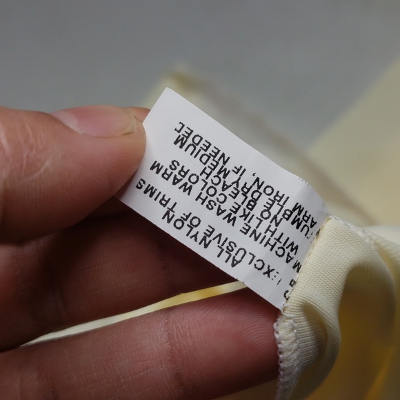 Vintage Shadowline Floral Embroidered Lacey Nylon Night Gown Dress Size M Yellow - Picture 7 of 14
